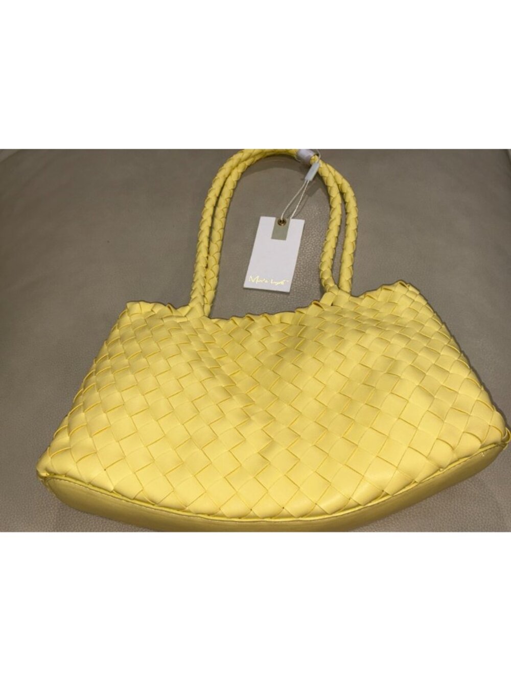 Moda Luxe Millie Hobo Handbag in Butter Yellow New Tote Bag Purse - Picture 6 of 13